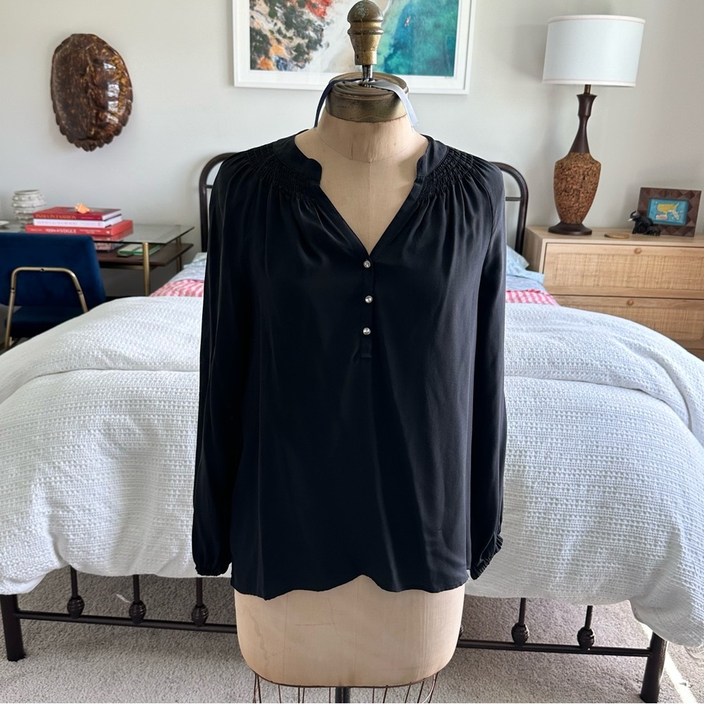 LILLY PULITZER ELSA TOP WOMENS SIZE XSMALL SILK BLOUSE EUC